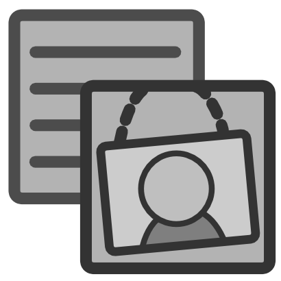 Download free grey square person line icon
